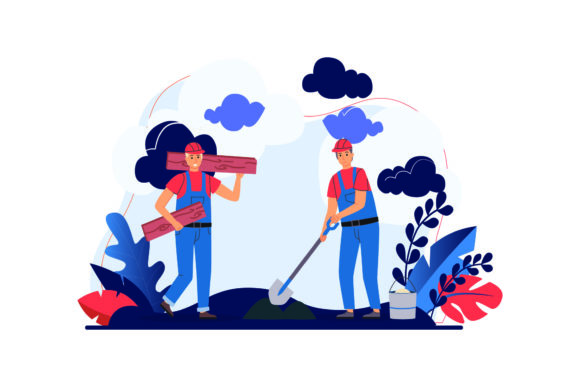 Download Flat Illustration Asset - Construction - Premium Resources