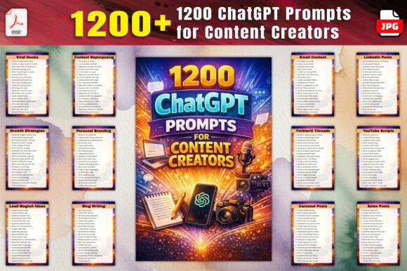 Download 1200 ChatGPT Prompts for Content Creator - Content creator Collection