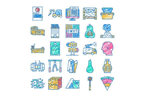 Download Doodle Icons Illustrating Swot Analysis - Swot analysis Collection