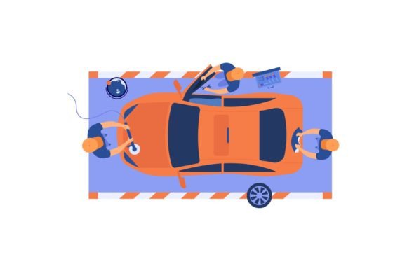 Download Automobile Service Team Working on Car, - Automobile Collection
